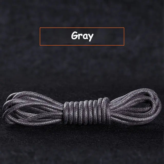 Cotton Waxed Round Shoelaces Set