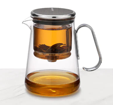 All-Glass Heat-Resistant Filter Teapot