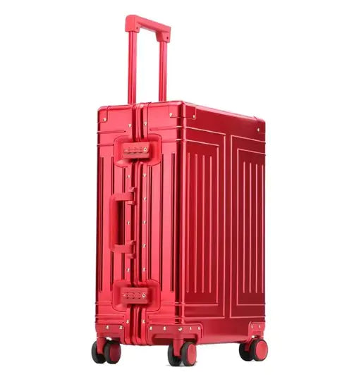 All-Aluminum Rolling Travel Suitcase High-Quality Men&