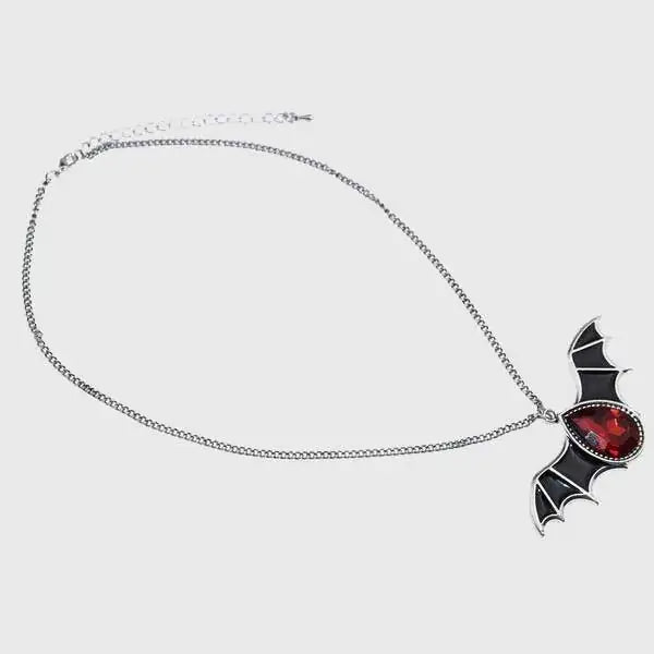 Vampire Bat Crystal Necklace