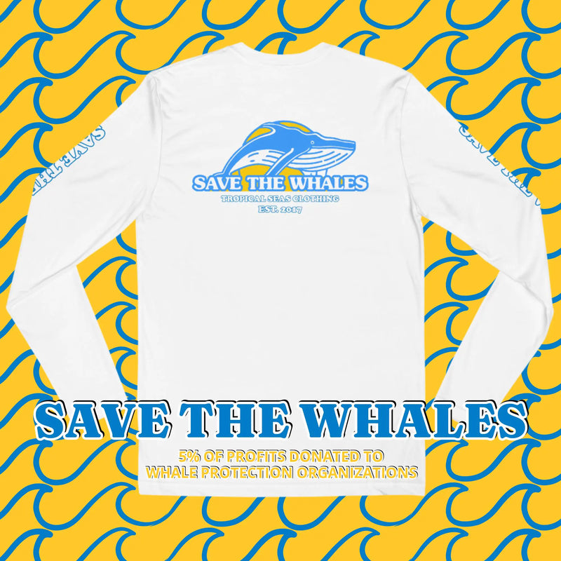 Save the Whales Long Sleeve Fitted Crew