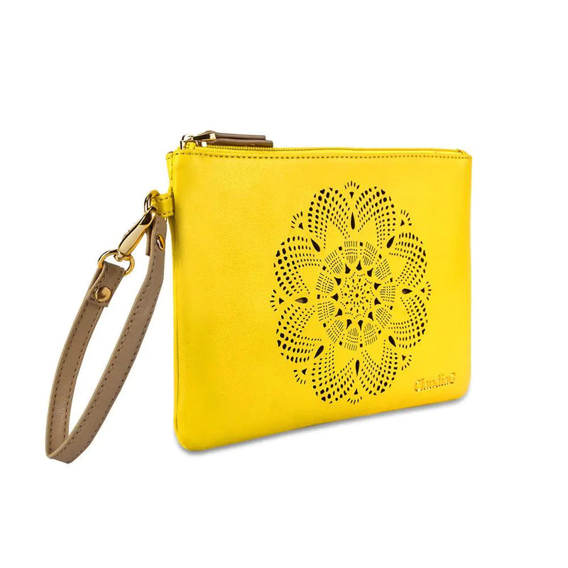 Leather PractiPouch Medium -Lemon