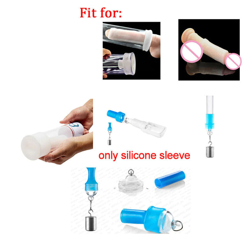 Male Penis-Extender Stretcher Max Vacuum Enhancer Enlarger Silicone Sleeve S-XXL