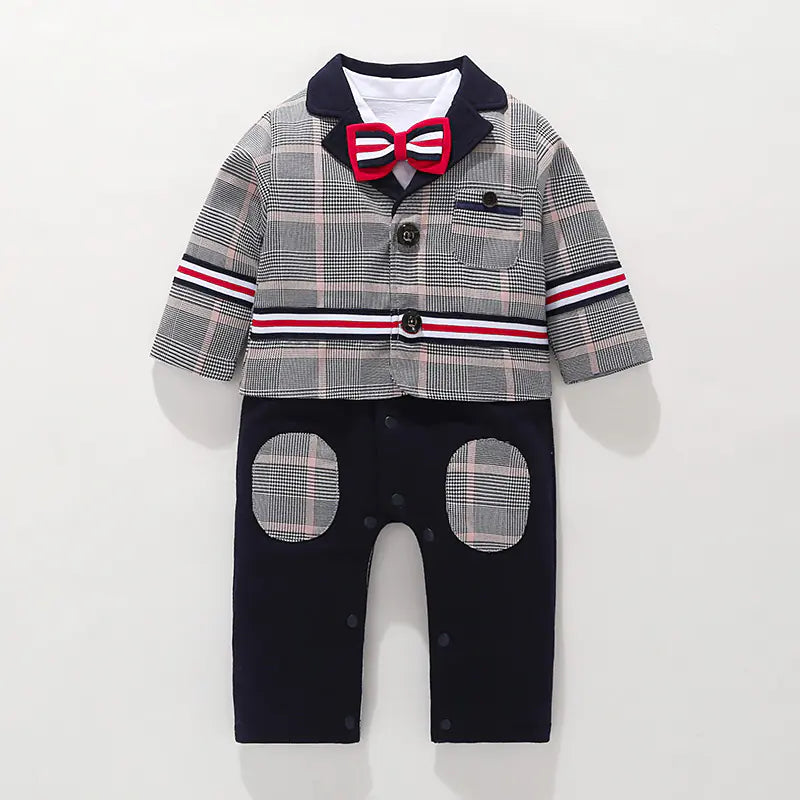 Gentleman Outfit for Baby Boys - Cotton Onesie Suit
