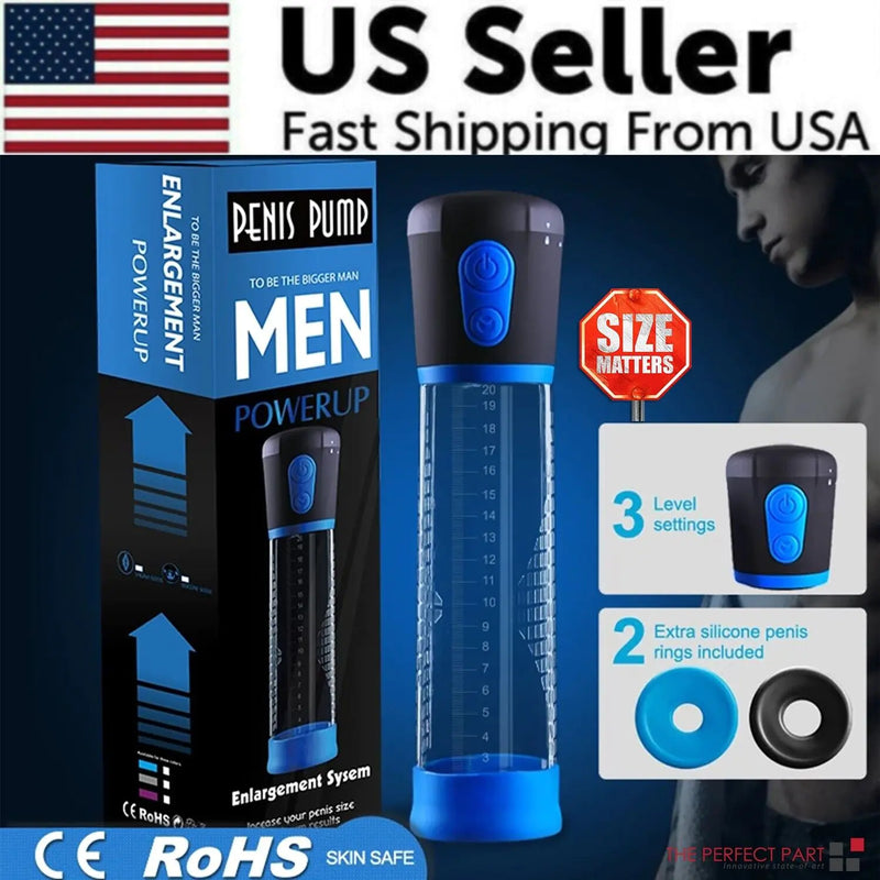 Vacuum Penis Pump For Male ED Enhancement Erectile Enlargement Penis Enlarger BG