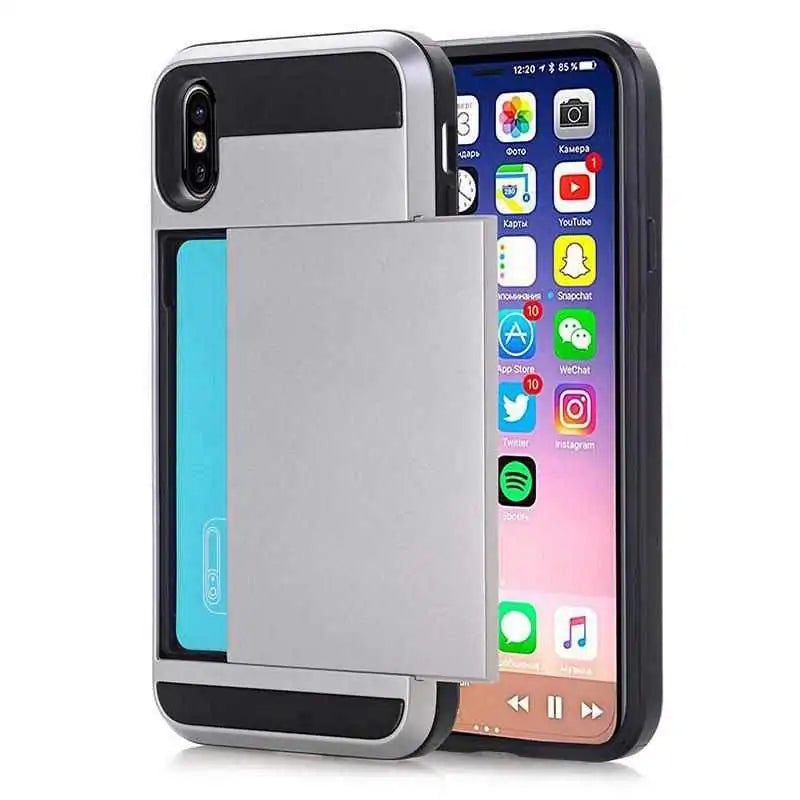 Slide Credit Card Slot Phone Case