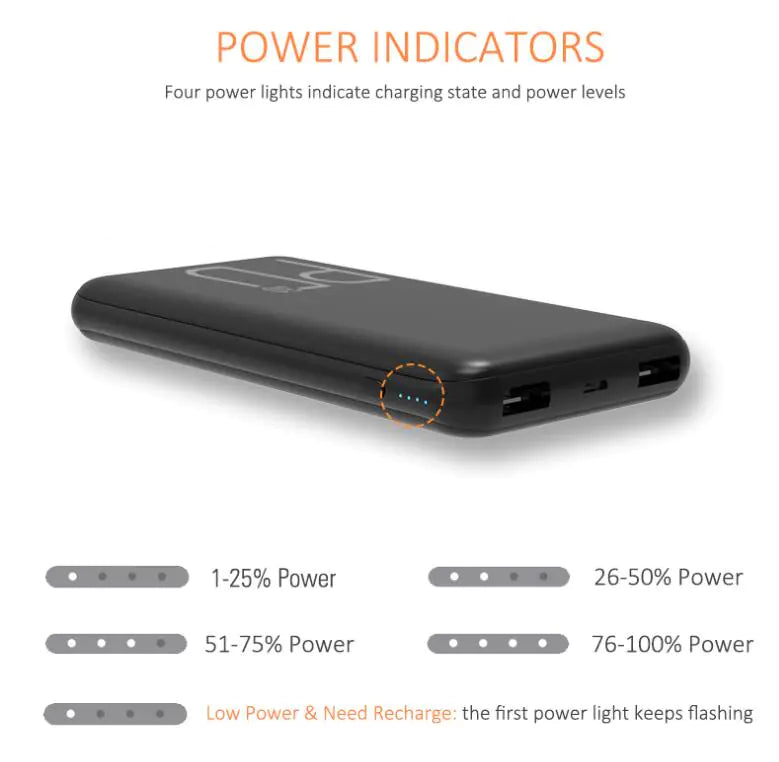 10000mAh Slim PD Fast Charge Power Bank