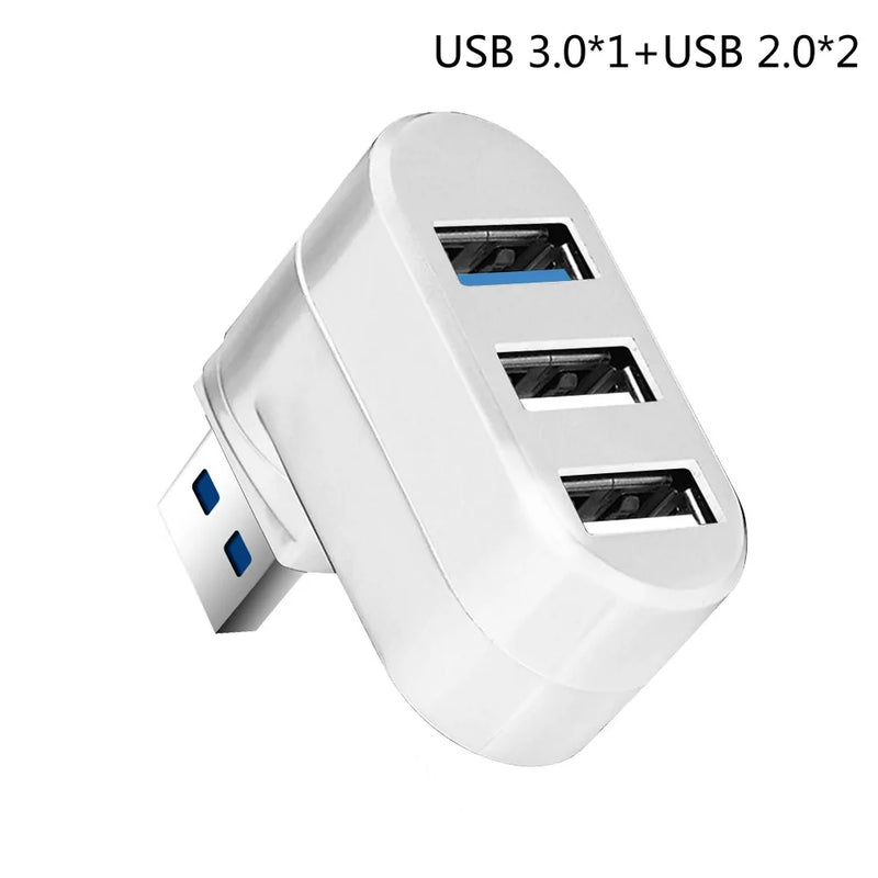 TrendTech Mini Rotatable 3 Port USB Hub