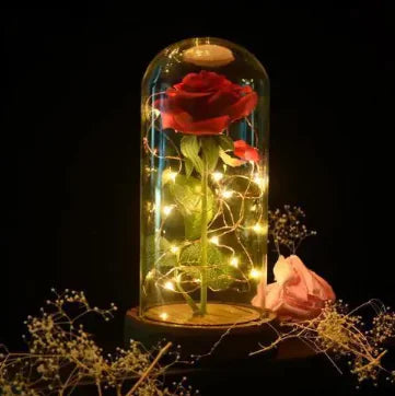 Beauty and Beast Enchanted Rose Lamp