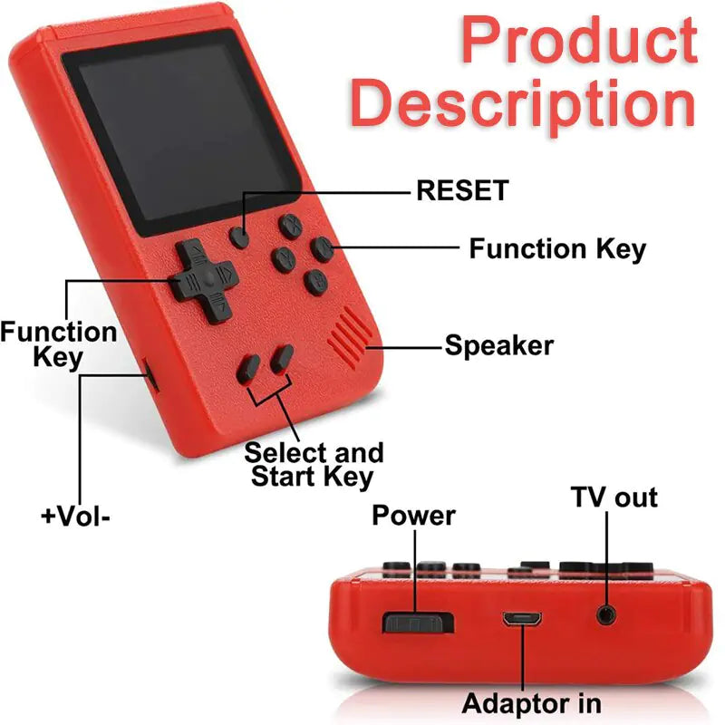 Handheld Game Console Built-In 800 Classic Games