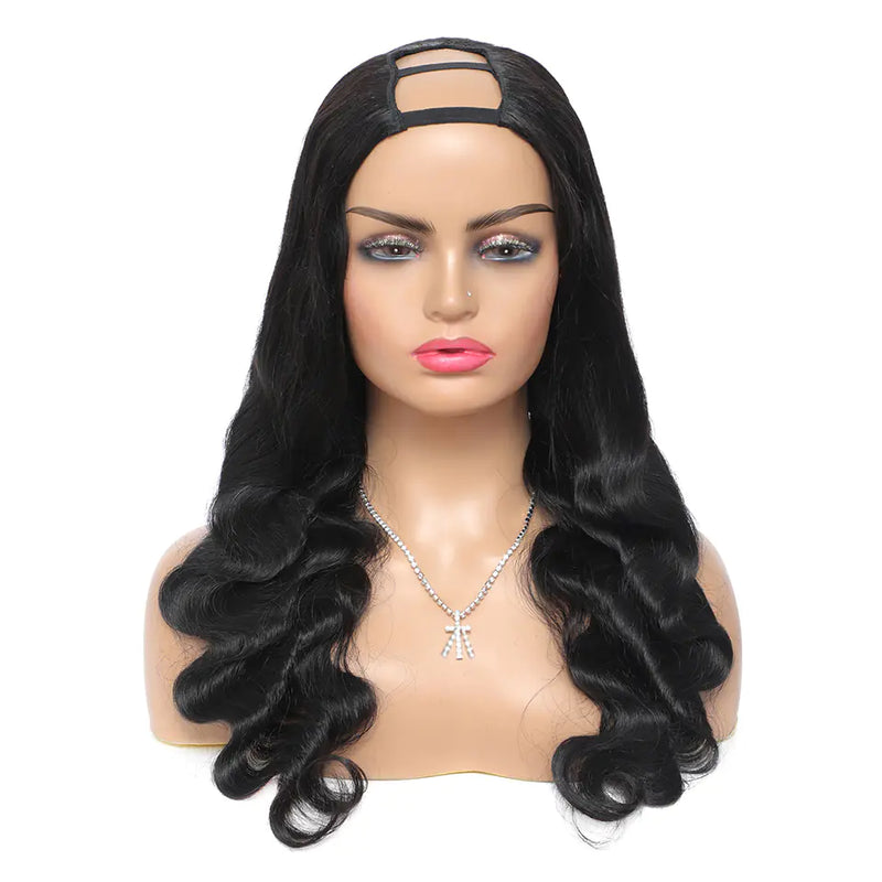 Creative Big Wave Mid-Seam Human Hair Wigs