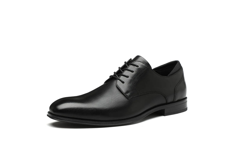 DECARSDZ Mens Classic Modern Formal Oxford Lace Up Dress Shoes Black