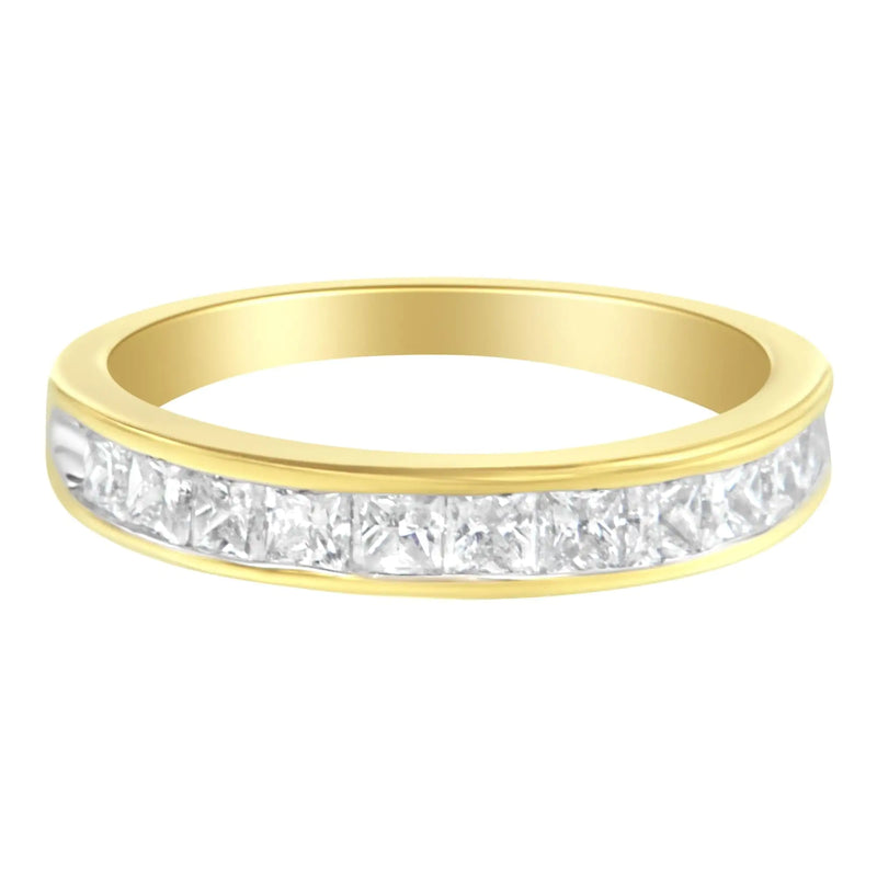 14KT Yellow Gold Diamond Channel Band Ring (1 cttw, H-I Color, SI2-I1 Clarity)