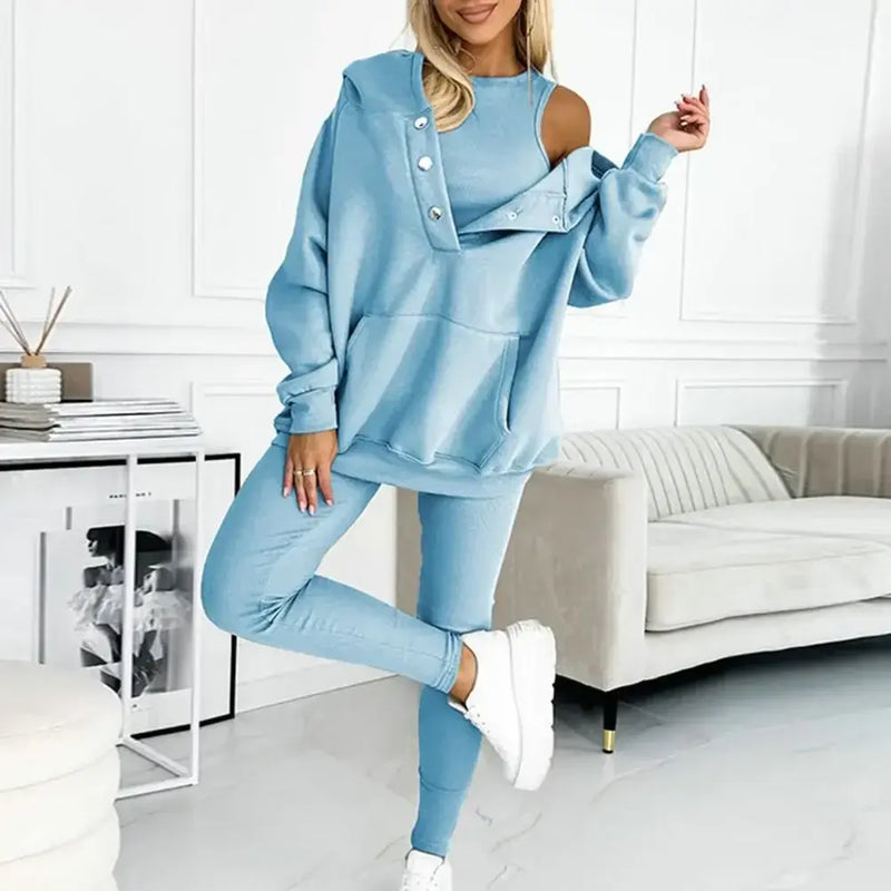 Women Hooded Suit Long-sleeve