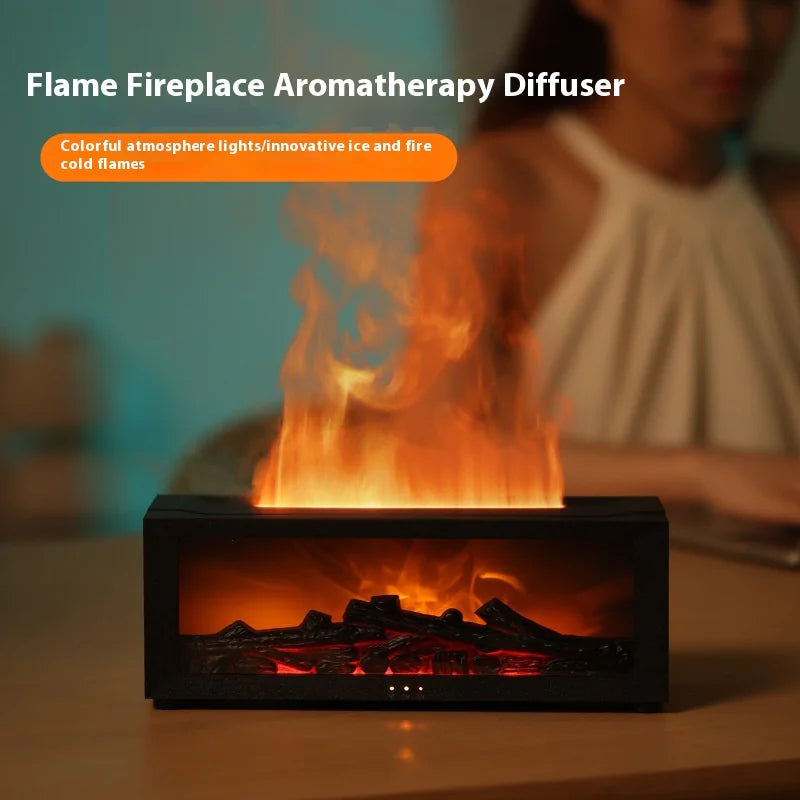 Simulation Fireplace Flame Remote Control Humidifier Aromatherapy