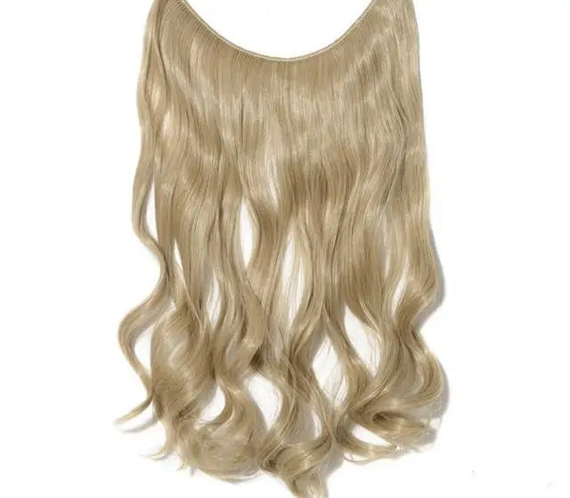 Invisible No Clips Hair Extensions-GOLD BLEACH BLONDE