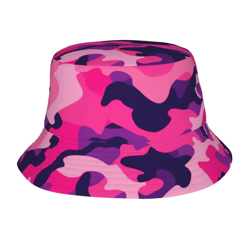 Camouflage Red Bucket Hats Sun Cap Summer Beach Sun Hats Packable Travel Fisherman Hat for Men and Women