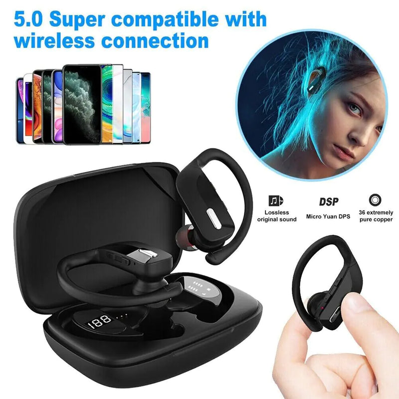 Bluetooth Headset TWS 5.0 Wireless Earphones Earbuds Headphones Stereo Ear Hook