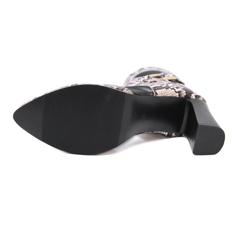 Mesh Heeled Sandals, Pointed Toe Design