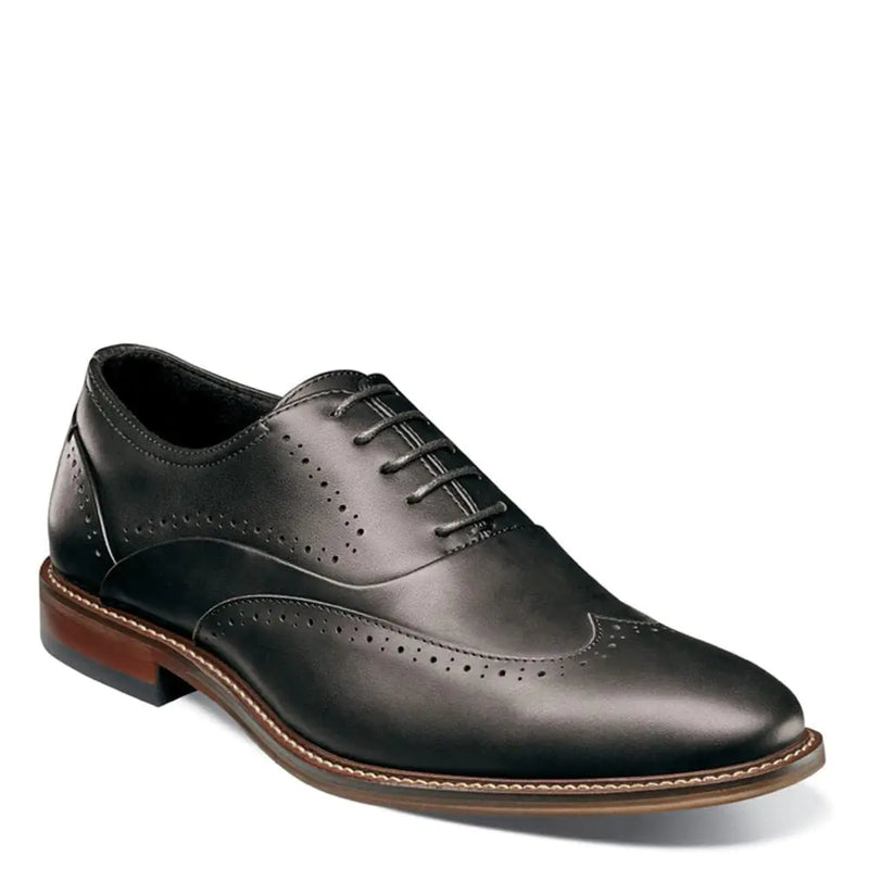 Stacy Adams Mens MacArthur Wing Tip Oxford Black 11 Wide