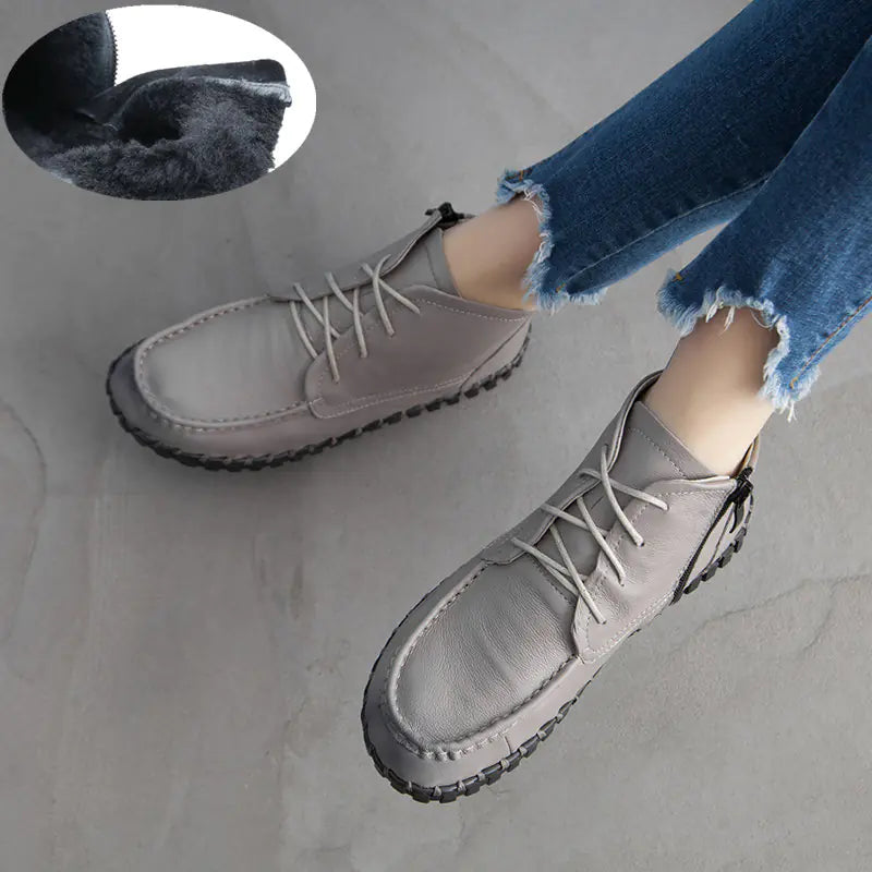 New Retro Handmade Ankle Boots with Soft Sole for Women