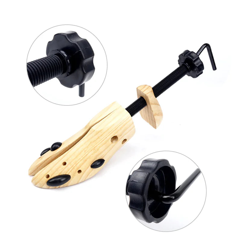 2-Way Wooden Adjustable Shoe Stretcher Expander Men Women Boot Size US 5-13