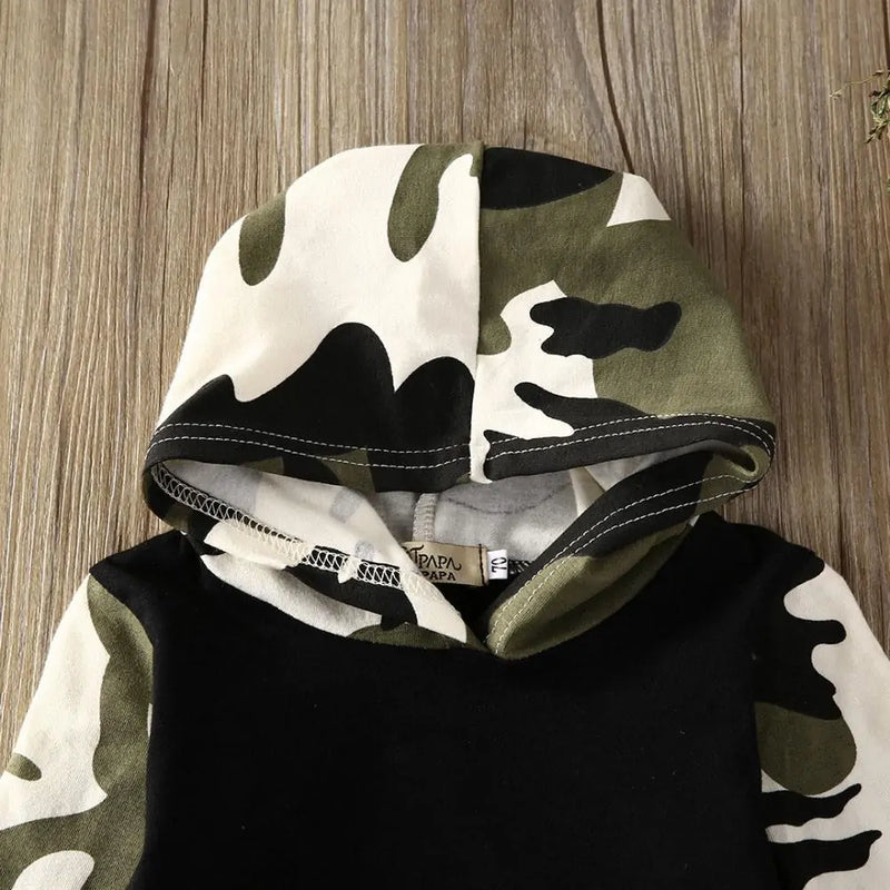 Baby Boys Camo Outfits Tracksuit Set