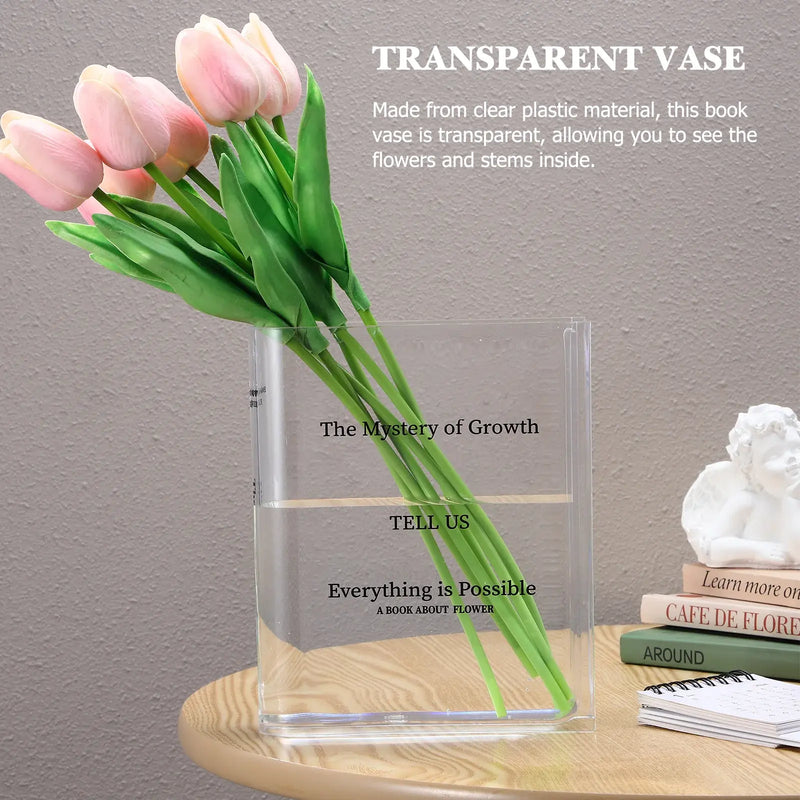 Transparent Book Vase