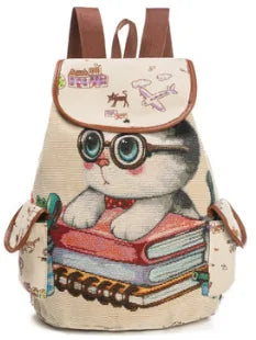 Lovely Cat Drawstring Backpack