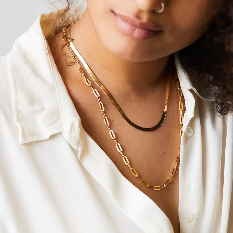 Fashion Paperclip Link Chain Necklace