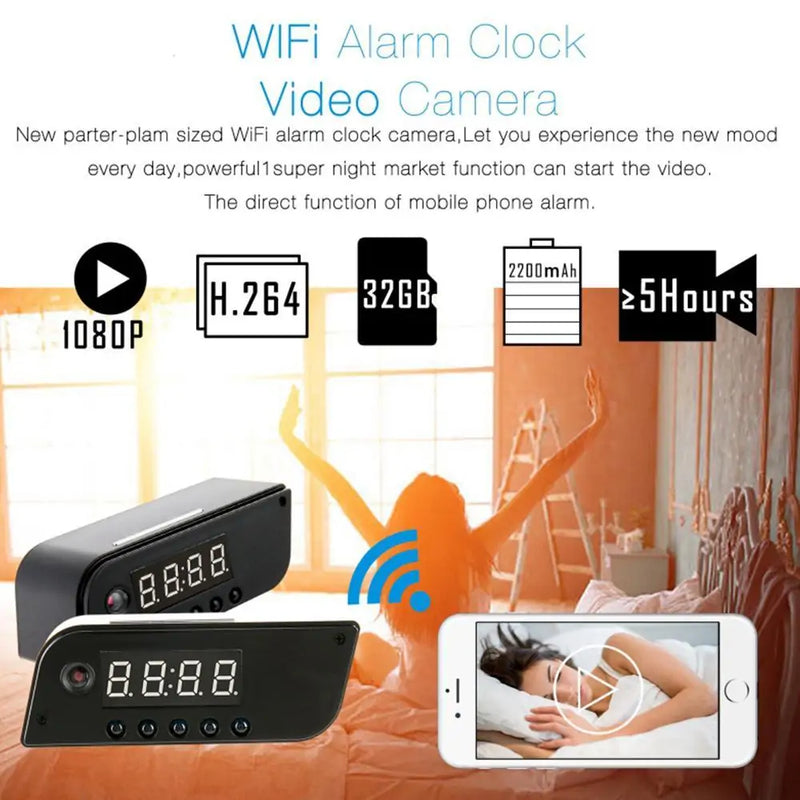 WiFi Hidden Camera Alarm Clock