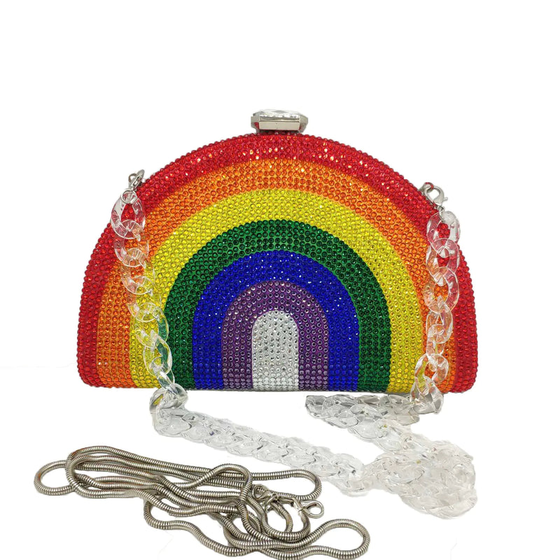 Hot Diamond Rainbow Clutch Bag