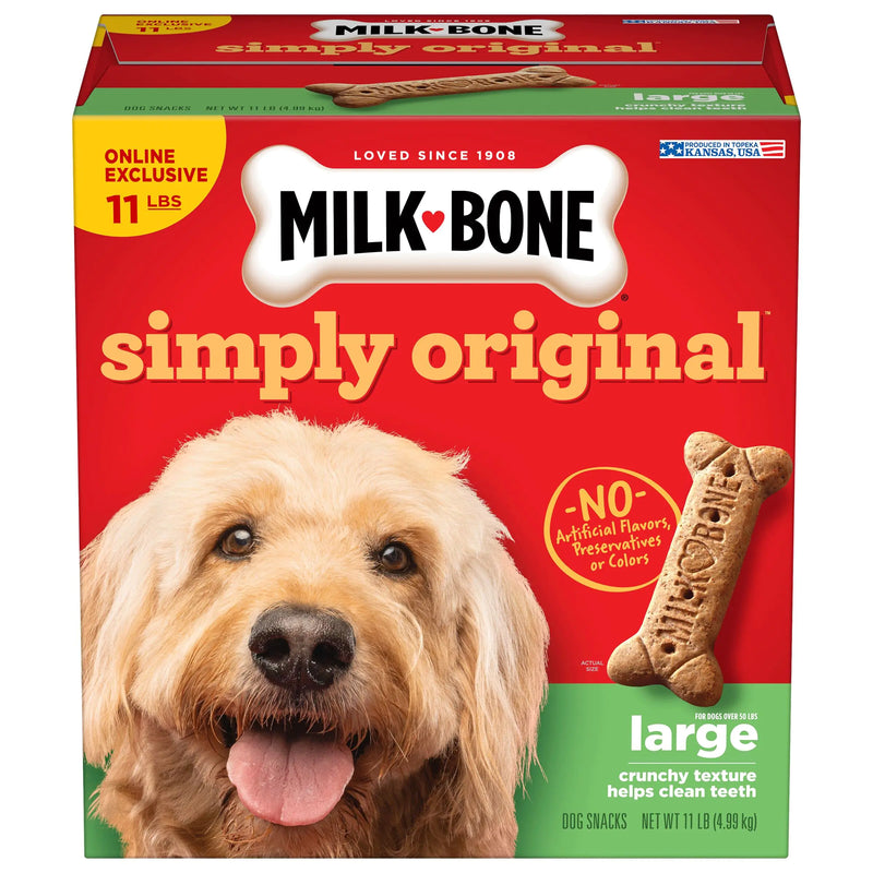 Milk-Bone Simply Original Dog Treats Biscuits for Large Dogs 11 Pounds
