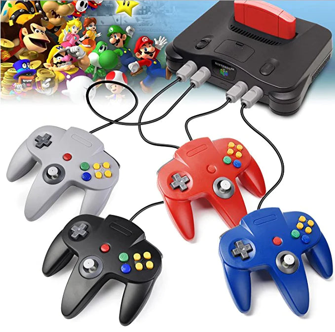 New Wired Controller Joystick Compatible With Nintendo 64 N64 Video Game Console