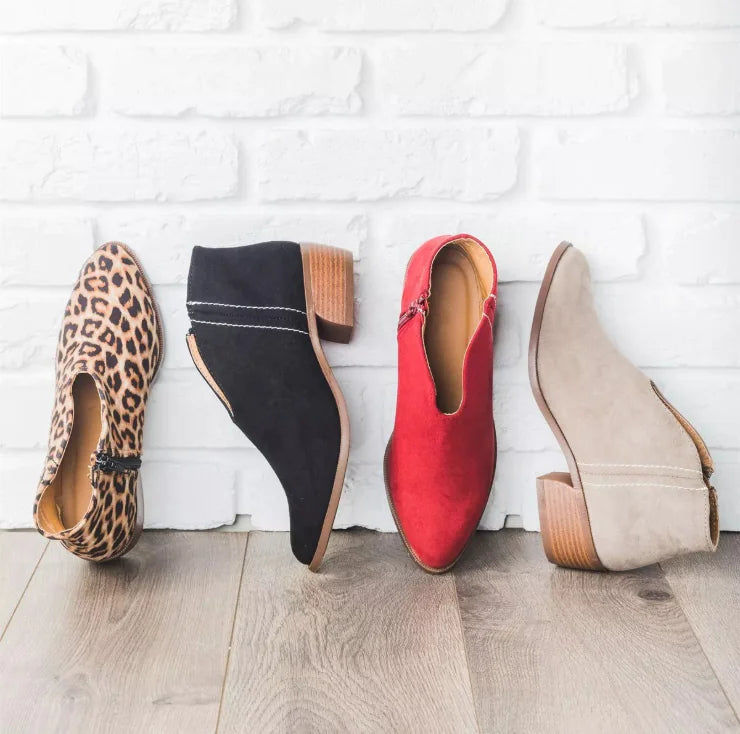 Leopard Print Ankle Boots