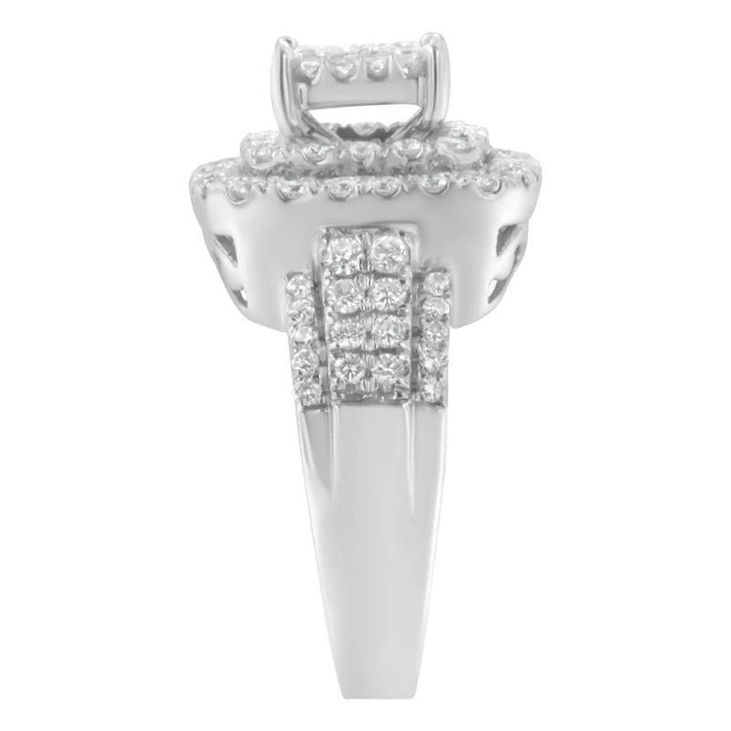 14KT White Gold Diamond Cocktail Ring (1 1/2 cttw, H-I Color, SI2-I1 Clarity)