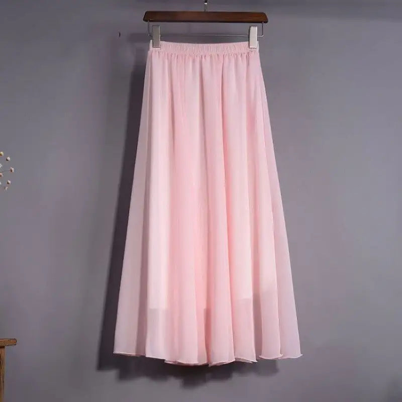 Half-Length Plus Size High Waist Chiffon Skirt