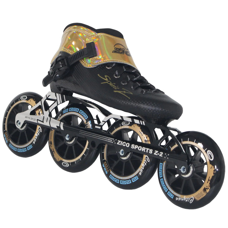 SLJJLHX Speed Skates for Men and WomenProfessional Fitness Inline Skates Adult High Performance Racing Skates Unisex Black