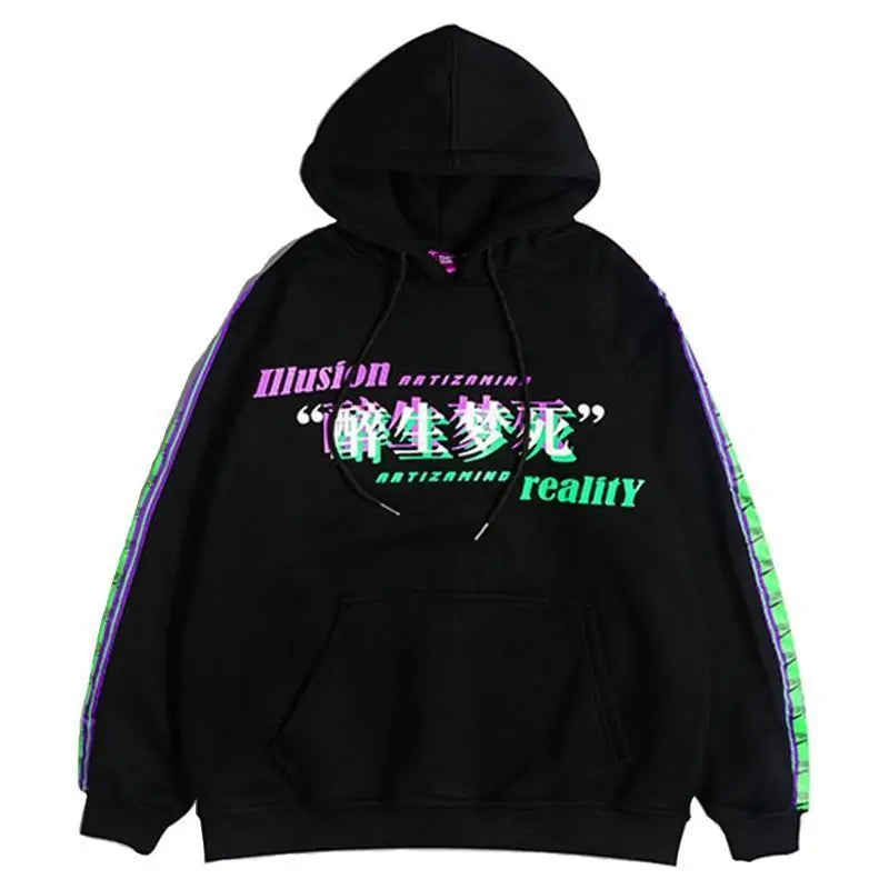 Streetwear Casual Black Hoodie