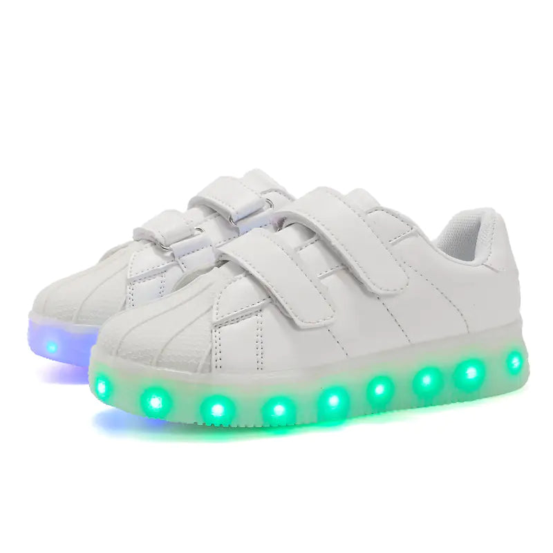 Colorful LED Light-Up Shell Head Fashion Shoes