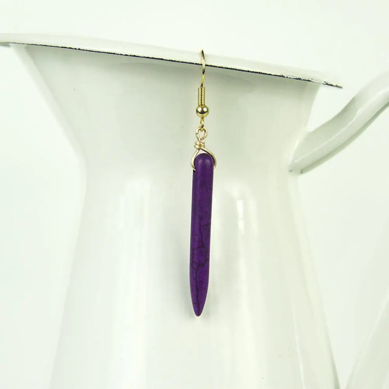 Pin-Down Earrings -Plum