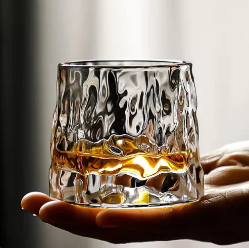 Nordic Rotating Crystal Whiskey Glass