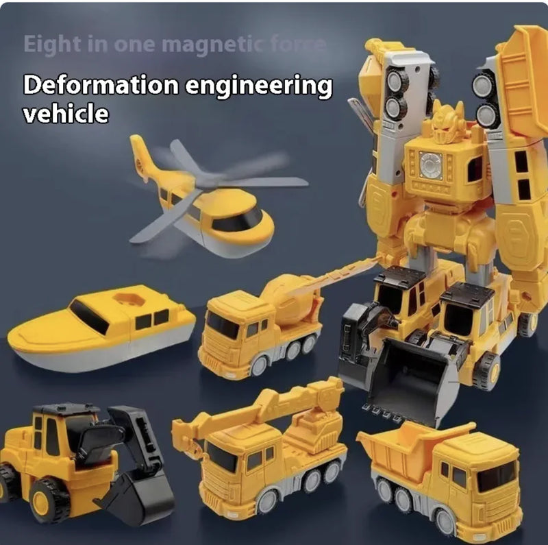 Magnetic Deformation Engineering Car Children&