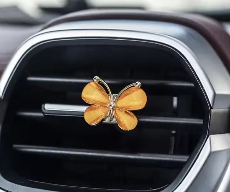 Butterfly Car Air Freshener Clip - Natural Fragrance Aromatherapy for Air Vents