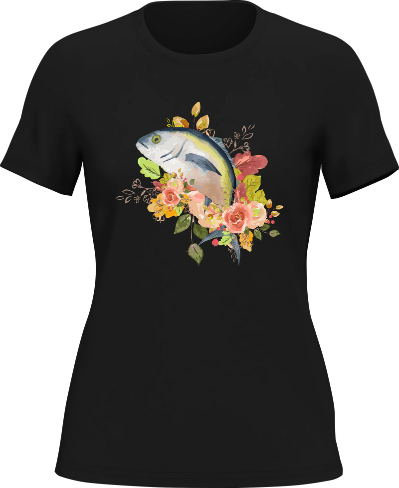 Fishing Flower T-Shirt for Women