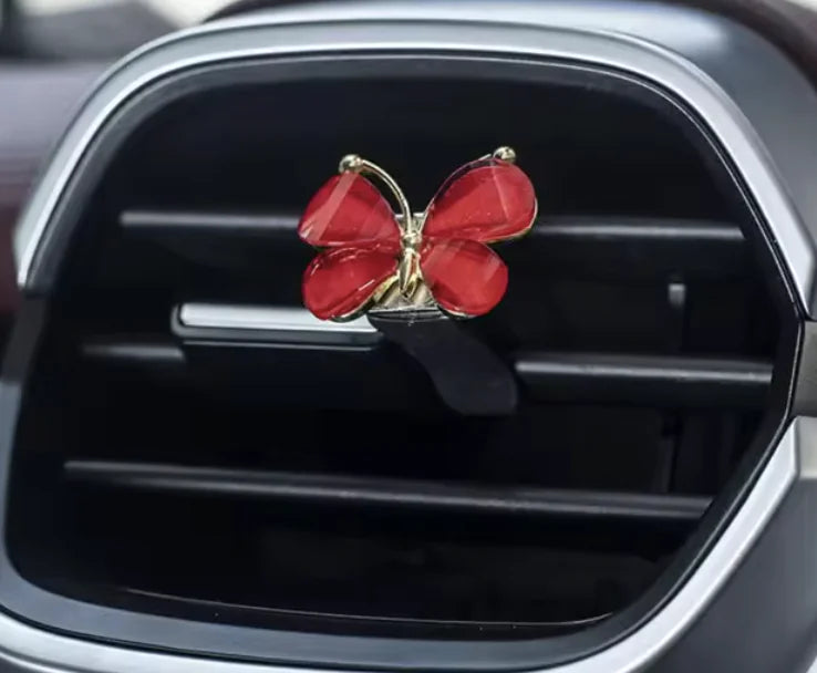 Butterfly Car Air Freshener Clip - Natural Fragrance Aromatherapy for Air Vents