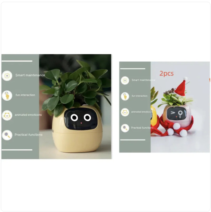 Smart Planter with AI: 49 Expressions, 7 Sensors for Easy Plant Care