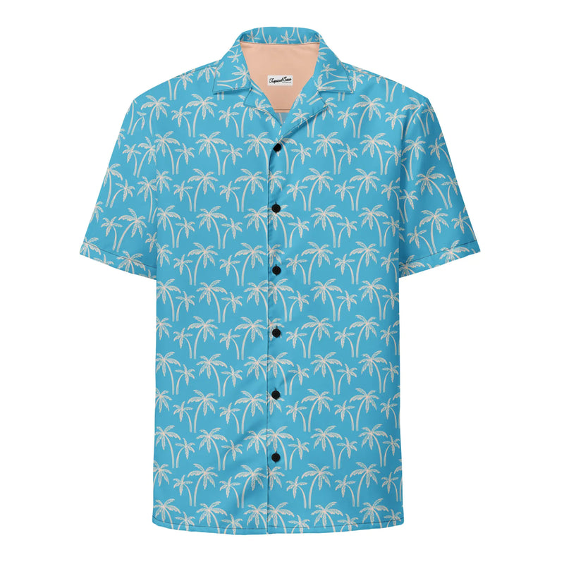 Palm Wave Oasis Button Down Hawaiian Shirt - Coastal Summer 2024 Collection