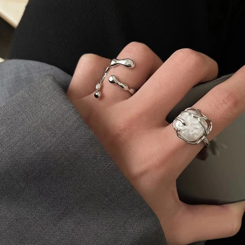 K-pop Crystal Open Ring