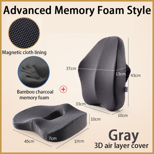 Orthopedic Pillow Memory Foam Seat Set